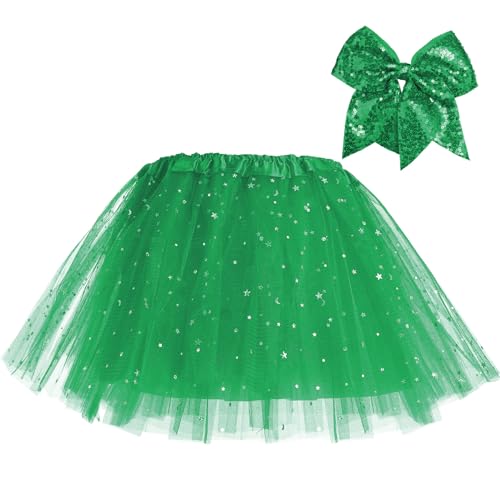 Tüllrock mädchen,TüTü Tutu Pink Rocke Kinder 3-lagig, mit Futter und Haarschleife-Tüllrock Ballett-Tanzkleid für Karneval Geburtstag Halloween Party 2–8 Jahre von tanzdunsje