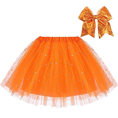 Tüllrock mädchen,TüTü Tutu Pink Rocke Kinder 3-lagig, mit Futter und Haarschleife-Tüllrock Ballett-Tanzkleid für Karneval Geburtstag Halloween Party 2–8 Jahre von tanzdunsje