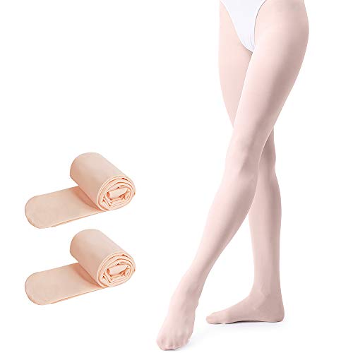 tanzdunsje Ballett Strumpfhose Kinder Tanzstrumpfhose mit Fuß für Mädchen und Damen,Ballettrosa * 2 S von tanzdunsje