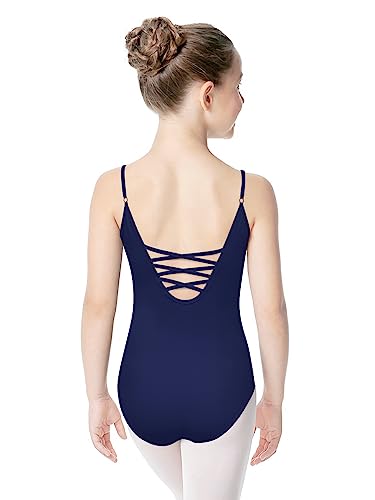 tanzdunsje Ballett Trikot Mädchen Damen Baumwolle - Ballettanzug mit Verstellbarem Riemen, Ballett Body TanzBody Gymnastikanzug Trikot Leibchen für Kinder von tanzdunsje