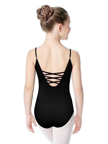 tanzdunsje Ballett Trikot Mädchen Damen Baumwolle - Ballettanzug mit Verstellbarem Riemen, Ballett Body TanzBody Gymnastikanzug Trikot Leibchen für Kinder von tanzdunsje