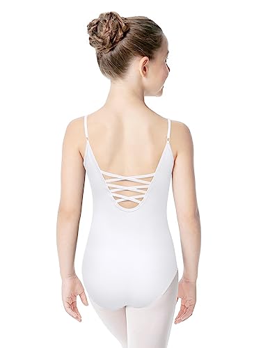 tanzdunsje Ballett Trikot Mädchen Damen Baumwolle - Ballettanzug mit Verstellbarem Riemen, Ballett Body TanzBody Gymnastikanzug Trikot Leibchen für Kinder von tanzdunsje