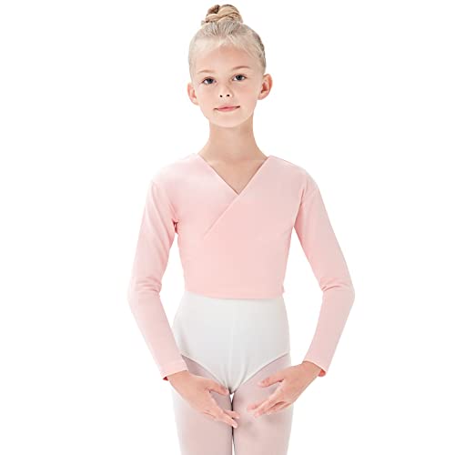 tanzdunsje Ballett Wickeljacke Mädchen Kinder Baumwoll Tanz Ballettjacke Langarm für Damen von tanzdunsje