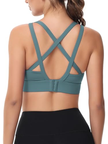 tanzdunsje Sport BH Damen, Gym BH Sports Bra,Joggen Yoga Fitness Training Bra -Crossback Verstellbar Frauen Büstenhalter Ohne Bügel von tanzdunsje