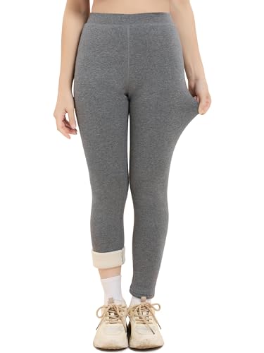 tanzdunsje Thermo Mädchen Leggings- gefütterte Leggings mädchen Dick Gefüttert Hosen Warme Winter Größe 110-170,grau 110 von tanzdunsje