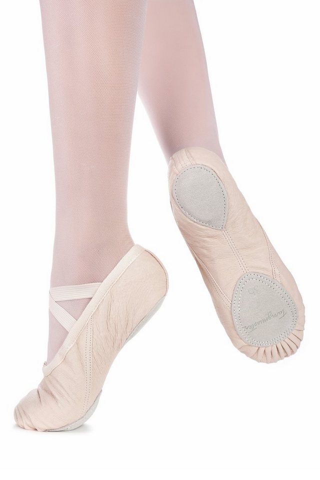 tanzmuster Ballettschuhe Toni aus Leder mit geteilter Ledersohle Tanzschuh Ballettschläppchen für Mädchen von tanzmuster