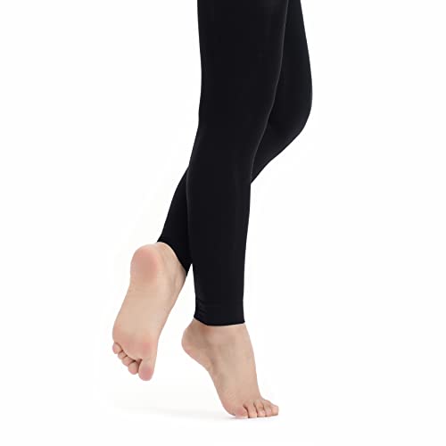 tanzmuster Ballettstrumpfhose Damen - Nina - ohne Fuß - Schwarz Größe M - Schwarze Strumpfhose/Leggins fürs Ballett - Ballettkleidung für Erwachsene von tanzmuster