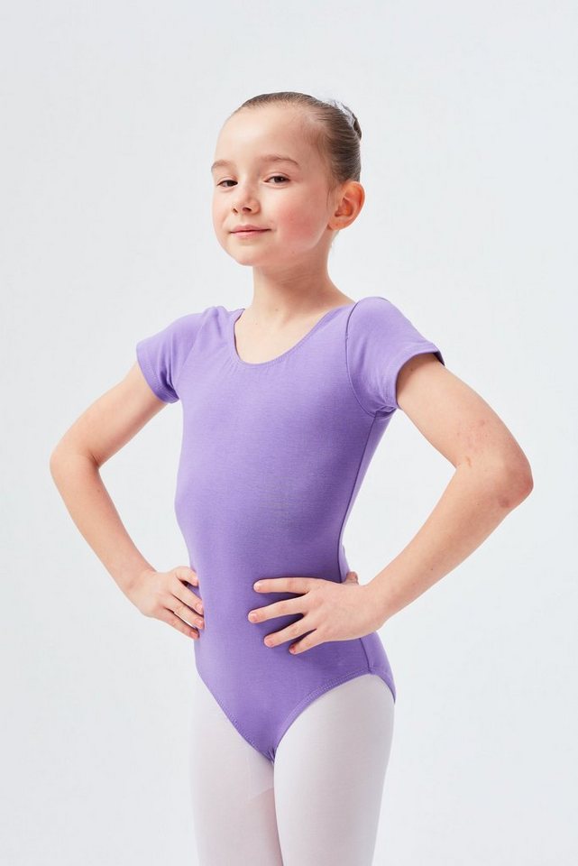 tanzmuster Body Ballettbody Sally aus weicher Baumwolle Kurzarm Trikot fürs Kinder Ballett von tanzmuster