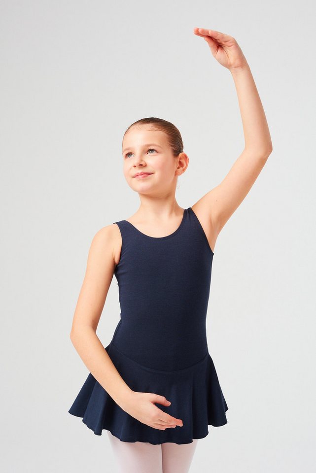 tanzmuster Bodykleid Ballett Trikot Nora mit Röckchen Ballettkleid für Mädchen aus wunderbar weichem Baumwollmaterial von tanzmuster