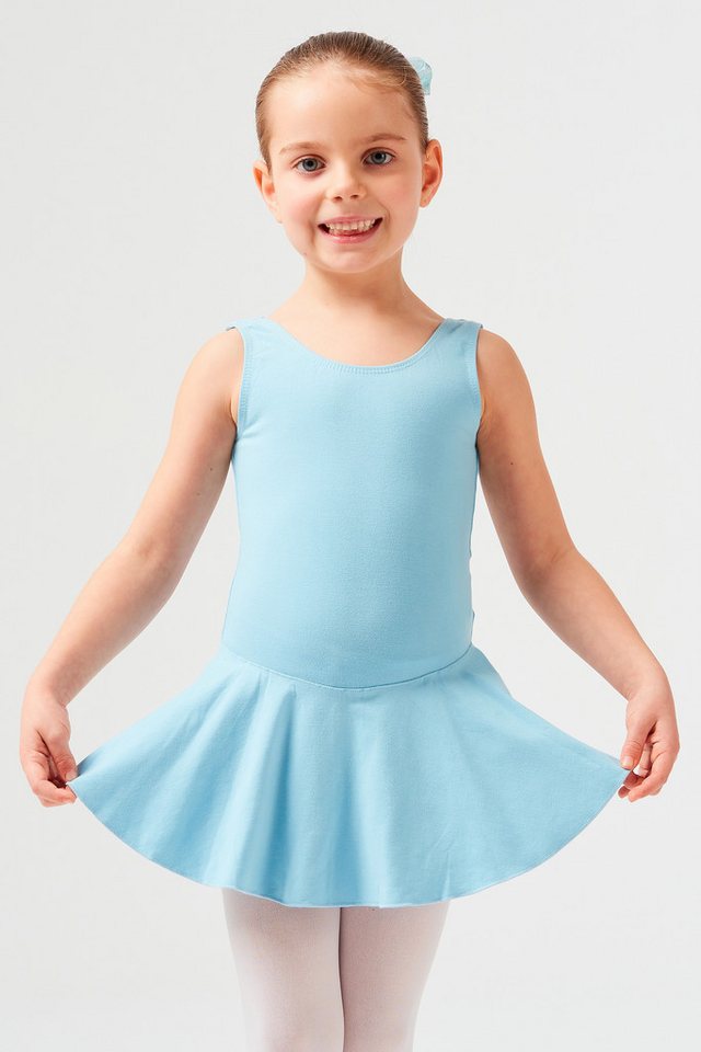 tanzmuster Bodykleid Ballett Trikot Nora mit Röckchen Ballettkleid für Mädchen aus wunderbar weichem Baumwollmaterial von tanzmuster