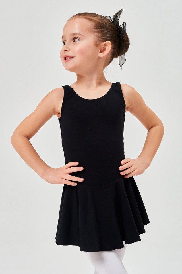 tanzmuster Bodykleid Ballett Trikot Nora mit Röckchen Ballettkleid für Mädchen aus wunderbar weichem Baumwollmaterial von tanzmuster