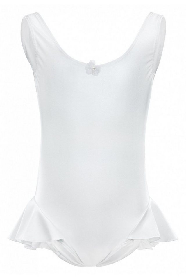tanzmuster Bodykleid Ballettkleid Paula aus glänzendem Lycra Ballett Trikot für Mädchen mit Röckchenansatz von tanzmuster