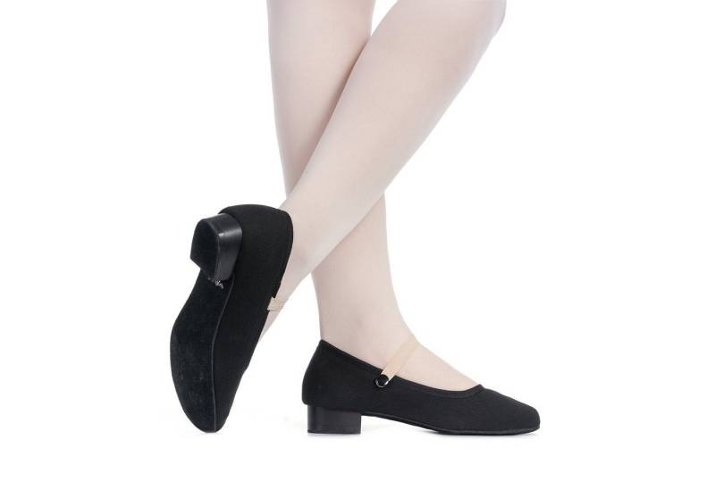 tanzmuster Charakterschuhe Rita 2,5 cm Absatz Tanzschuh zum Reinschlüpfen fürs Kinder Ballett von tanzmuster