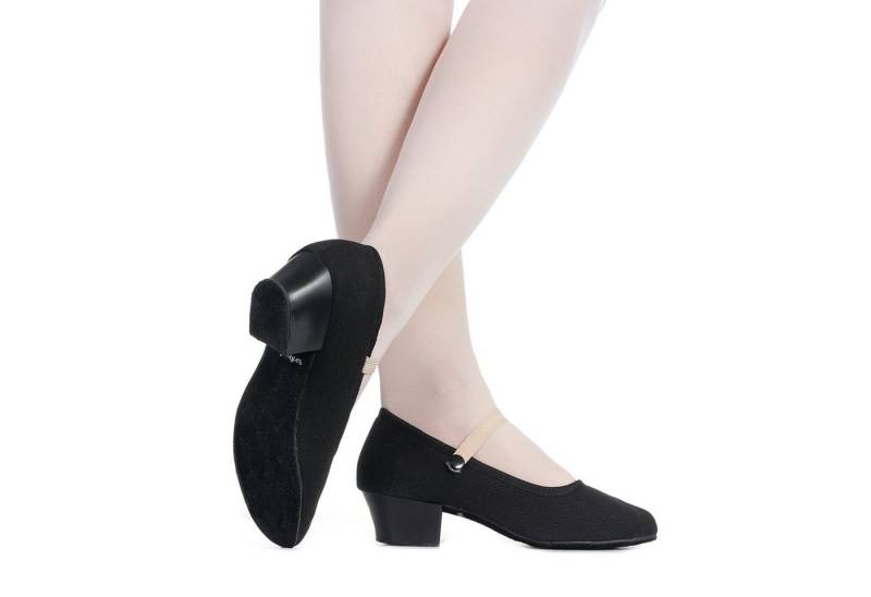 tanzmuster Charakterschuhe Ruby 3,8 cm Absatz Tanzschuh zum Reinschlüpfen fürs Kinder Ballett von tanzmuster