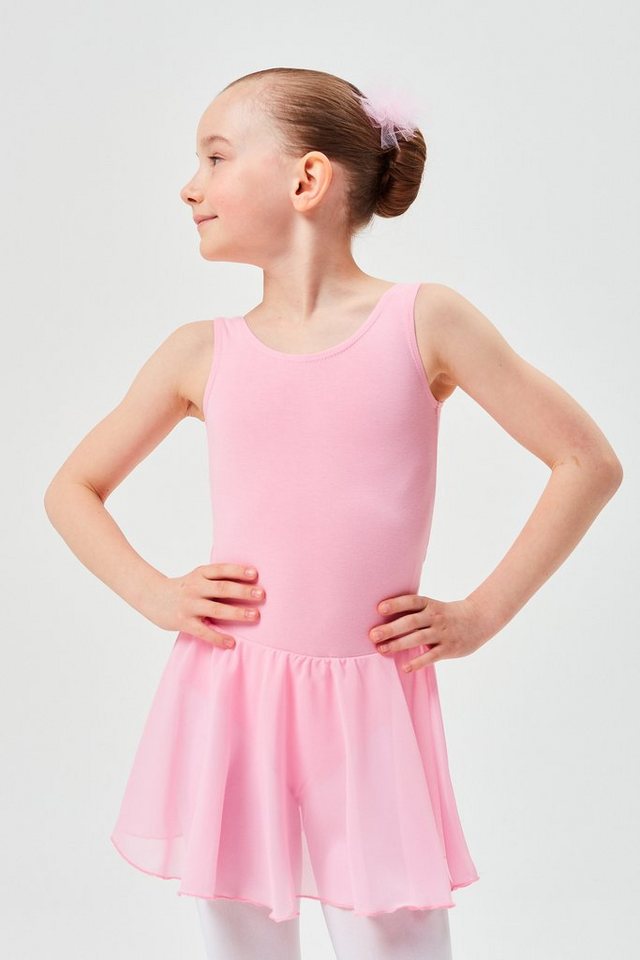 tanzmuster Chiffonkleid Ballett Trikot Minnie mit Chiffon Röckchen Ballettkleid für Mädchen aus wunderbar weichem Baumwollmaterial von tanzmuster