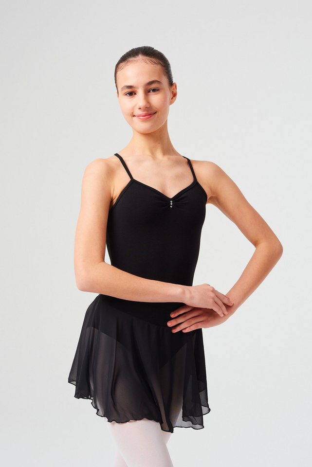 tanzmuster Chiffonkleid Ballettkleid Maja mit Glitzersteinen Mädchen Ballettbody mit Chiffon Röckchen von tanzmuster