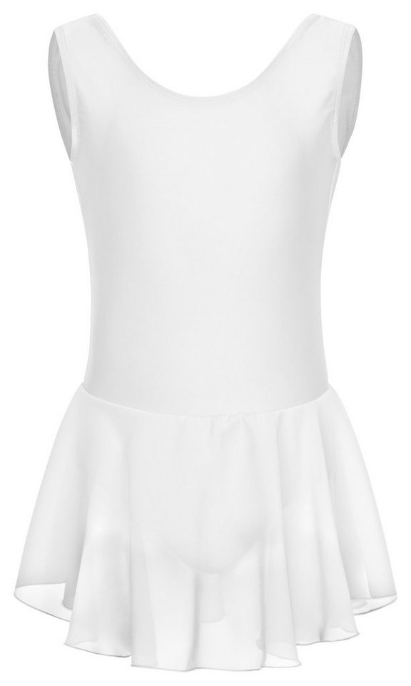 tanzmuster Chiffonkleid Ballettkleid Polly aus glänzendem Lycra Ballett Trikot für Mädchen mit Chiffonrock von tanzmuster