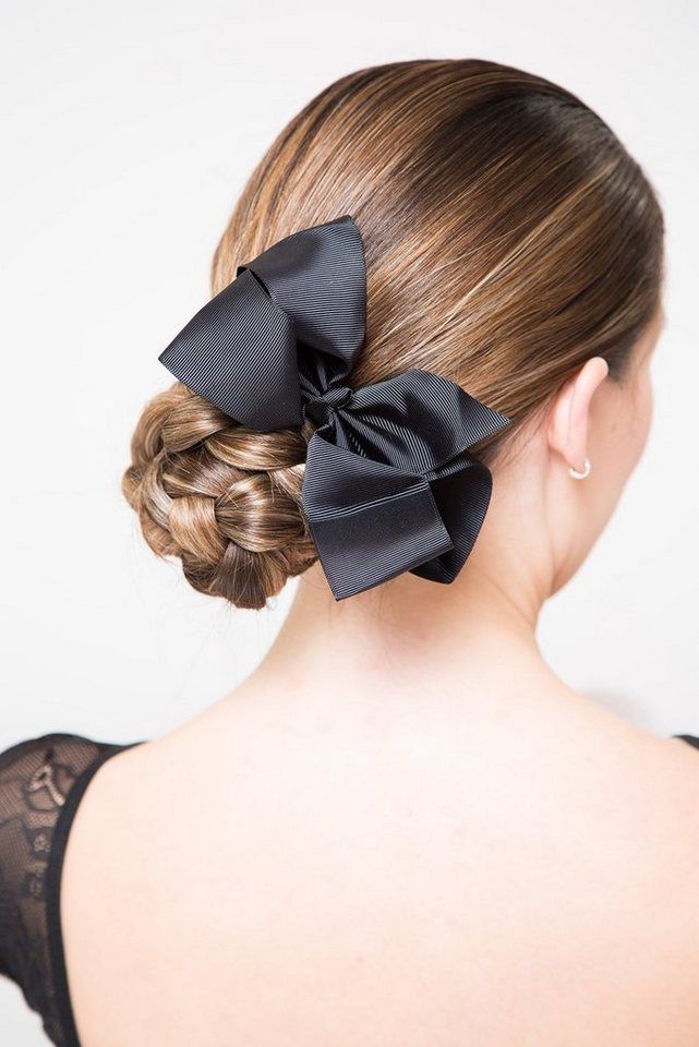 tanzmuster Haargummi Haargummi mit großer Schleife, für Dutt oder Zopf von tanzmuster