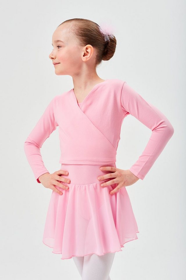 tanzmuster Sweatjacke Ballett Wickelacke Mandy aus weicher Baumwolle Ballettjacke für Mädchen von tanzmuster