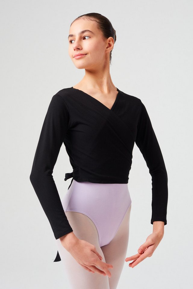 tanzmuster Sweatjacke Ballett Wickelacke Mandy aus weicher Baumwolle Ballettjacke für Mädchen von tanzmuster