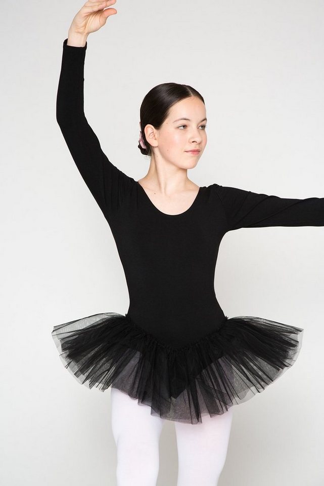 tanzmuster Tüllkleid Ballett Tutu Alea mit langem Arm Ballettkleid mit Tüllrock für Mädchen von tanzmuster