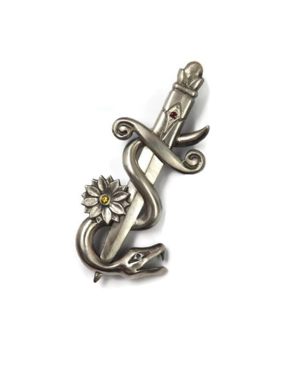 Schlange, Dolch Und Blumen Brosche Schlange, Dolch Und Blumen Brosche von tarcinale