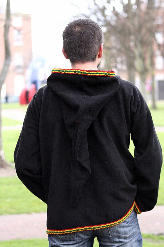 Mittelalterliche Pixie Hoodie Schwarz Hippie Elfen Psy Sca Festival Rave - Gothic Rasta Hoodie Mittelalterliche Pixie Hoodie Schwarz Hippie Elfen Psy Sca Festival Rave - Gothic Rasta Hoodie von tatoke