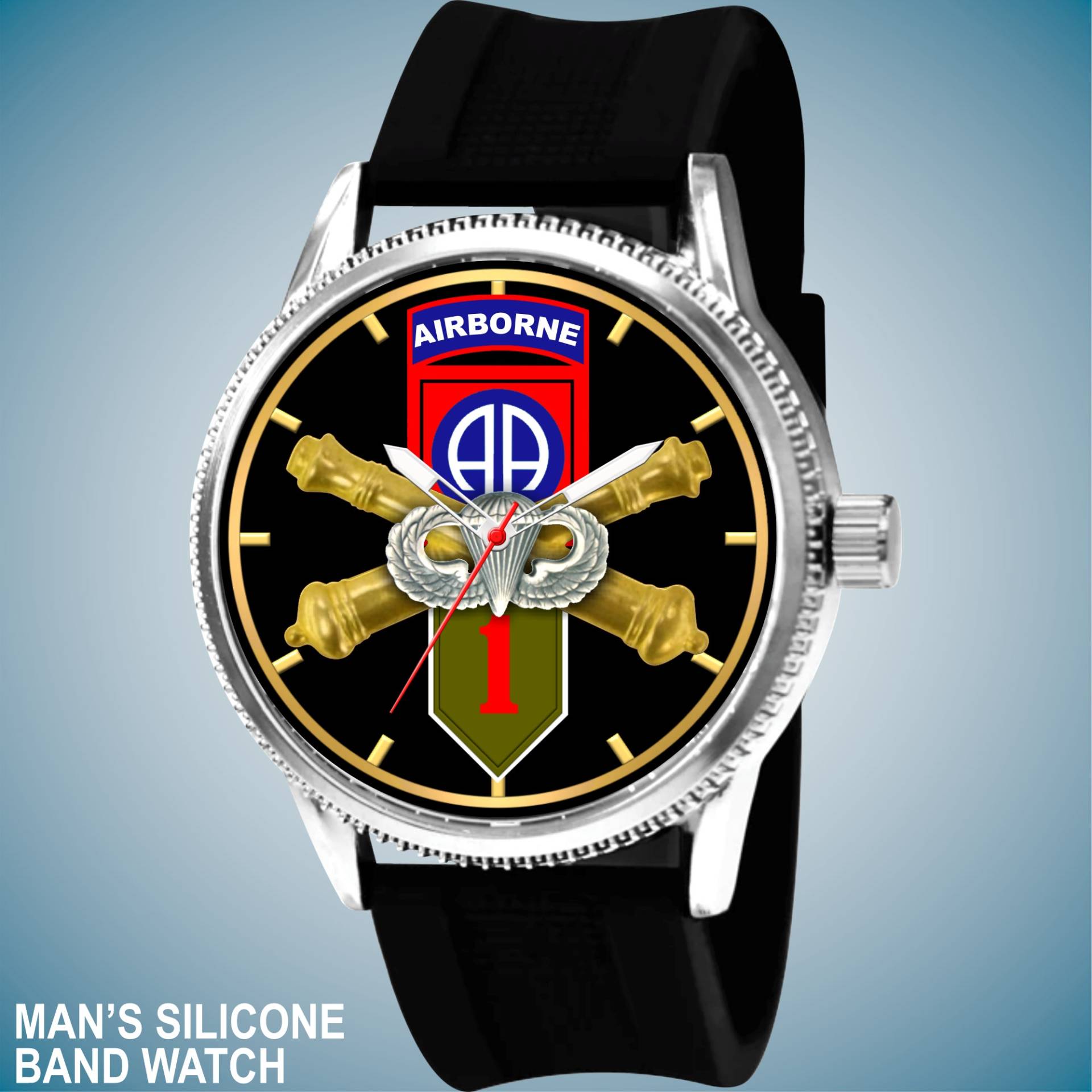 Us Army 82nd Airmarine Aa Abteilung Double Cannons Basic Jump Wings 1st Inf New Man's Watch Us Army 82nd Airmarine Aa Abteilung Double Cannons Basic Jump Wings 1st Inf New Man's Watch von tbreflections