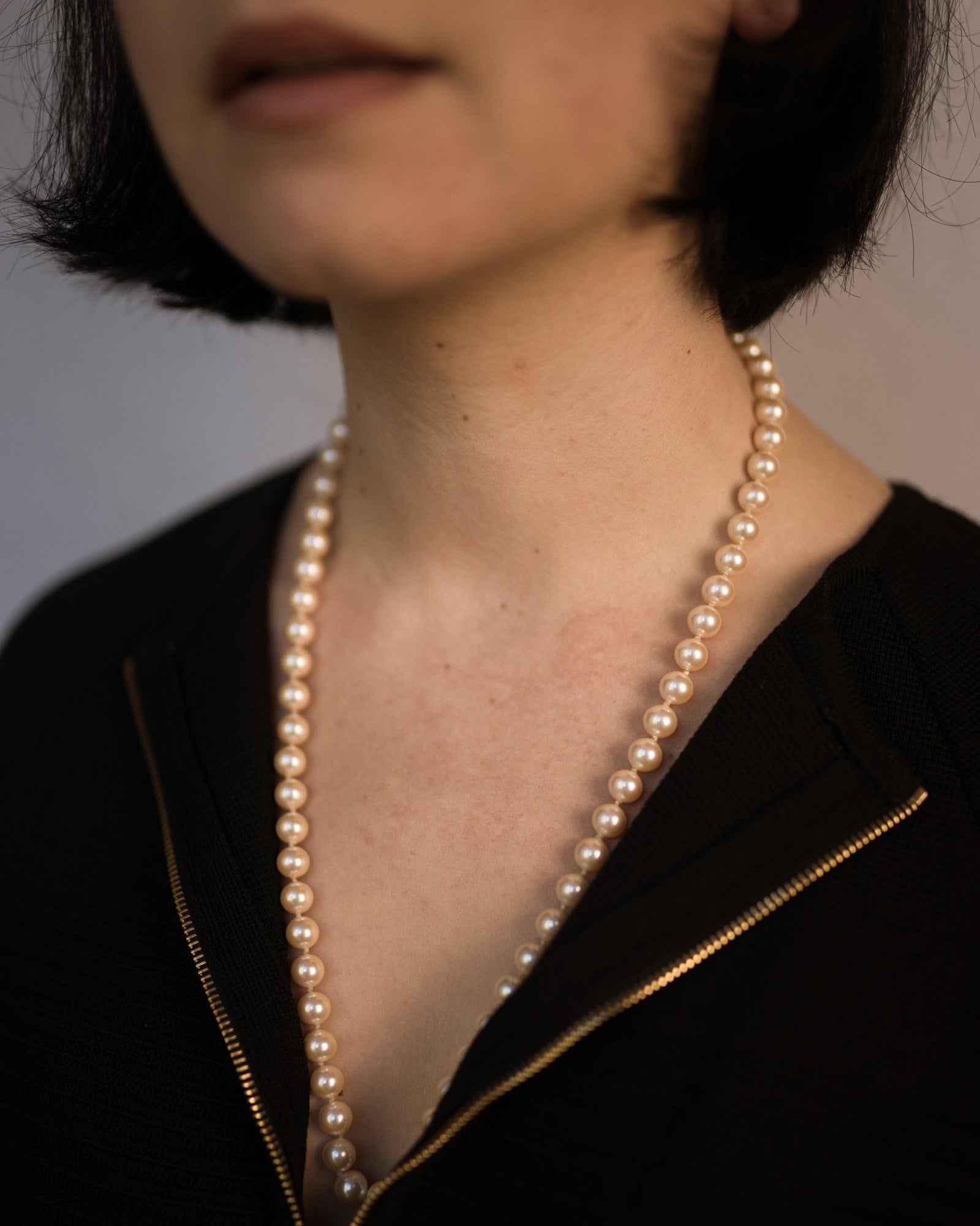 Vintage Champagne Perlenkette Gold-Ton-Filigrane Verschluss, Y2K Jewelry von tbymallano