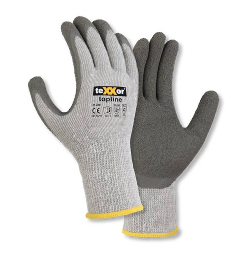 teXXor Winter-Arbeitshandschuhe 2209 Winterhandschuh Winter Grip Latexbeschichtung (Packung, 12-St., VPE=12-120, Gr.8-11) Atmungsaktiv/isolierend von teXXor