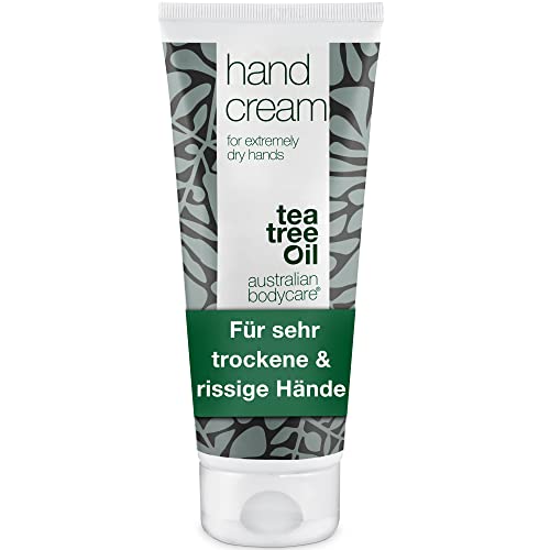 Handcreme 100ml | Für sehr trockene Hände | Handcreme für Männer & Frauen mit rauen & rissigen Händen | Vegane mit 100% natürlichem Teebaumöl von Australian Bodycare