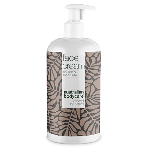 Face Cream 500 ml | Gesichtscreme Männer & Frauen mit unreiner, fettiger, trockener Haut & Mischhaut | Creme für Pickel & zu Akne neigender Haut | Feuchtigkeitsspendend | Teebaumöl von Australian Bodycare