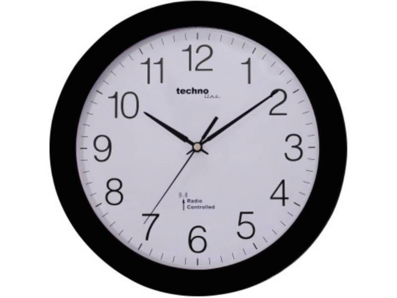 technoline Funkuhr technoline Wanduhr WT 8000 schwarz analog von technoline