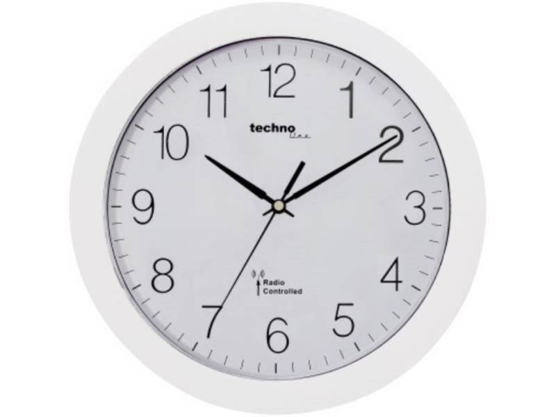 technoline Funkuhr technoline Wanduhr WT 8000 weiß analog von technoline