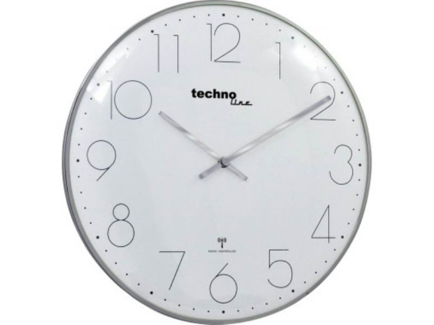 technoline Funkuhr technoline Wanduhr WT 8240 chrom analog von technoline