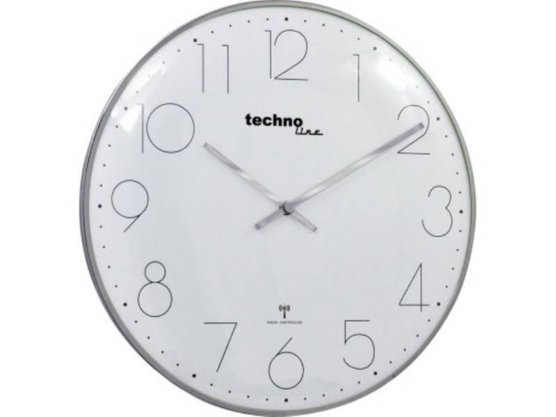 technoline Funkuhr technoline Wanduhr WT 8240 chrom analog von technoline