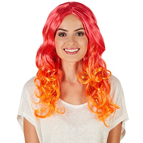 dressforfun Frauenperücke Locken Ombré | Schönes, langes Kunsthaar | Traumhafte Farben von tectake