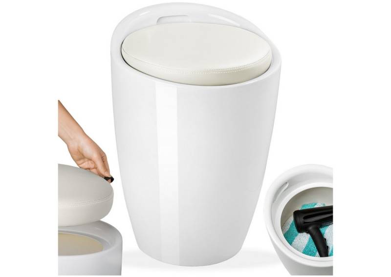 tectake Dusch- und Badhocker Sitzhocker, aus hochwertigem Kunststoff von tectake