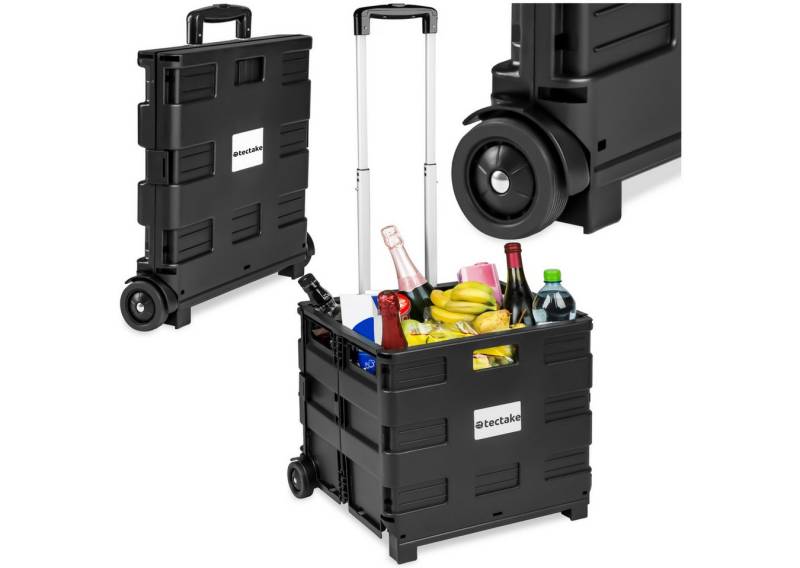 tectake Einkaufstrolley Einkaufswagen klappbar, klappbar von tectake