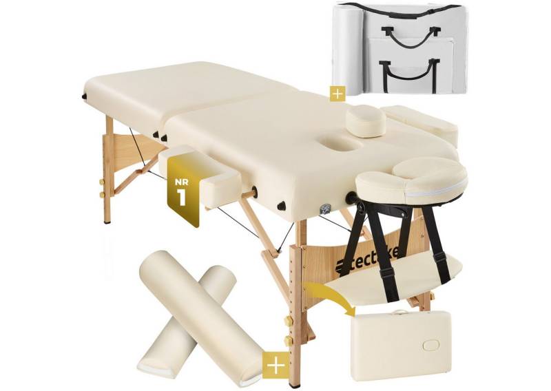 tectake Massageliege 2 Zonen Massageliege-Set (Set, 1-St., mit Tragetasche), Breite 59 cm, Polsterung 7,5 cm von tectake