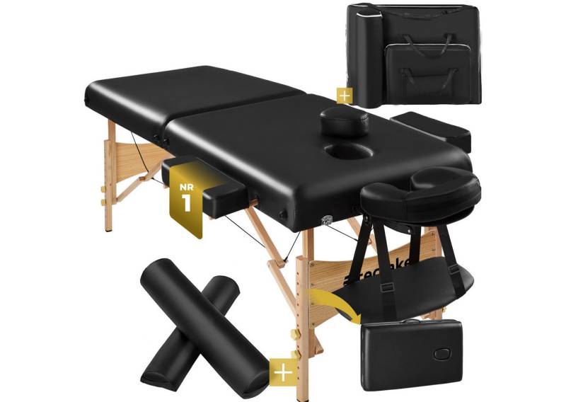 tectake Massageliege 2 Zonen Massageliege-Set (Set, 1-St., mit Tragetasche), Breite 59 cm, Polsterung 7,5 cm von tectake