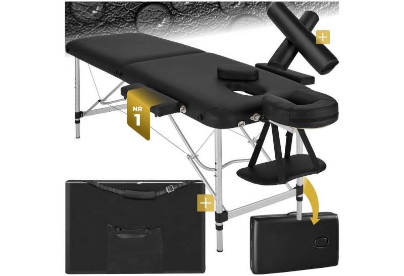tectake Massageliege 2 Zonen Massageliege-Set (Set, 1-St., mit Tragetasche), Breite 61 cm, Polsterung 4 cm von tectake