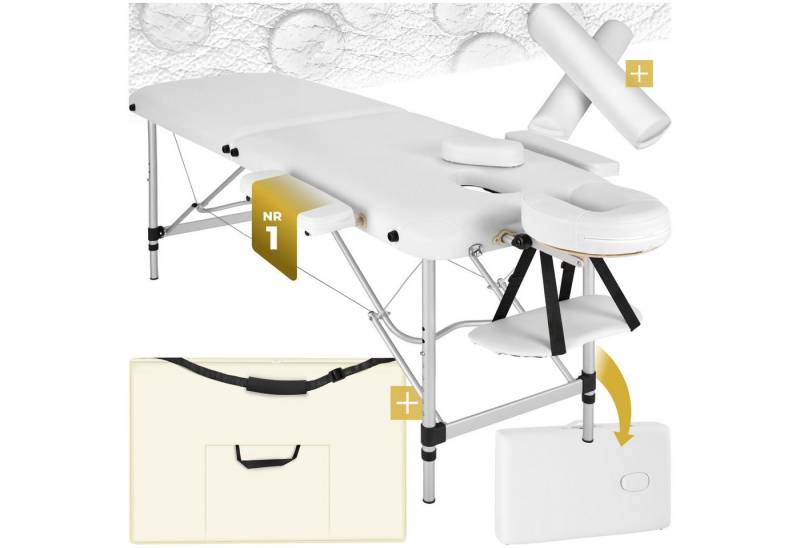 tectake Massageliege 2 Zonen Massageliege-Set (Set, 1-St., mit Tragetasche), Breite 61 cm, Polsterung 4 cm von tectake