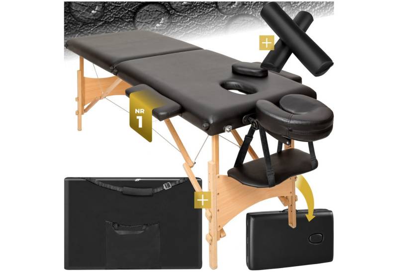tectake Massageliege 2 Zonen Massageliege-Set (Set, 1-St., mit Tragetasche), Breite 61 cm, Polsterung 5 cm von tectake