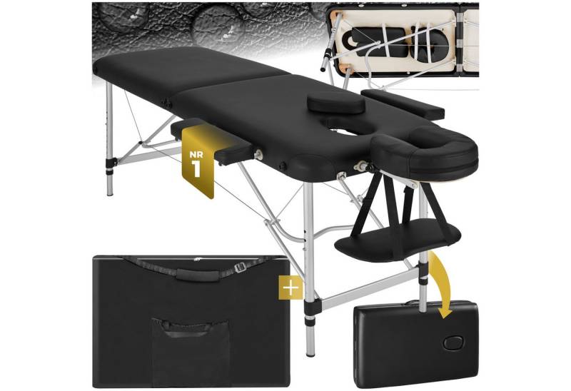 tectake Massageliege 2 Zonen Massageliege (Set, 1-St., mit Tragetasche), Breite 60 cm, Polsterung 4 cm von tectake