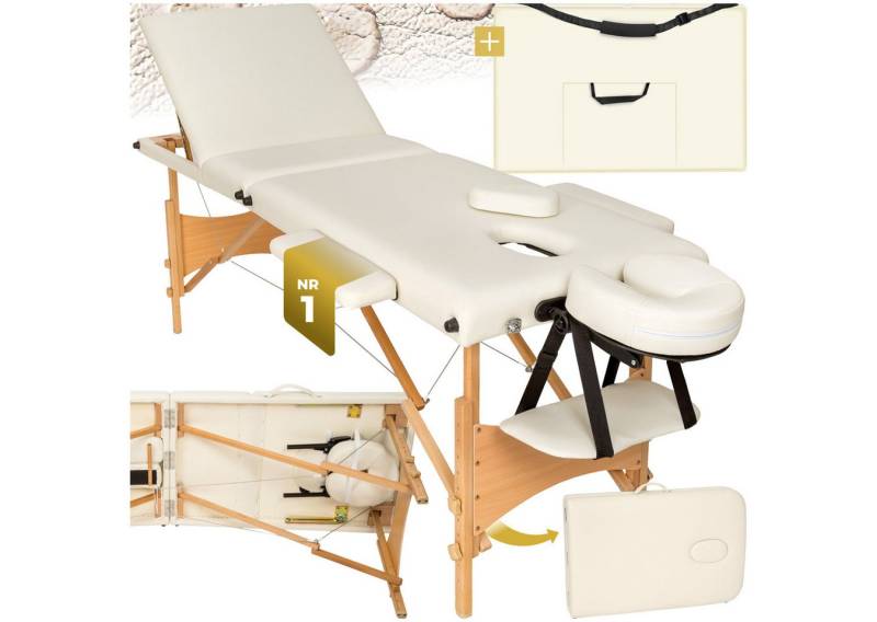 tectake Massageliege 3 Zonen Massageliege (Set, 1-St., mit Tragetasche), Breite 61 cm, Polsterung 5 cm von tectake