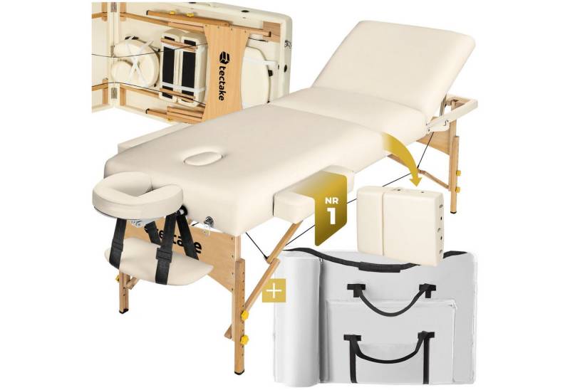 tectake Massageliege 3 Zonen Massageliege (Set, 1-St., mit Tragetasche), Breite 70 cm, Polsterung 10 cm von tectake