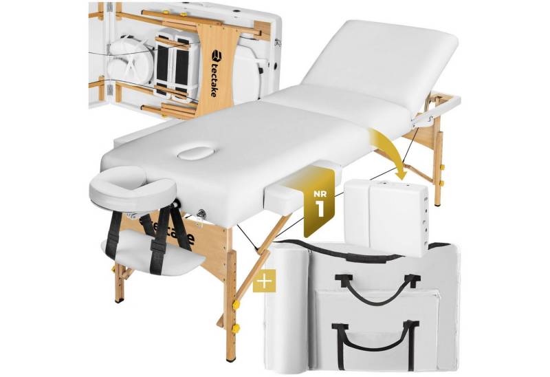 tectake Massageliege 3 Zonen Massageliege (Set, 1-St., mit Tragetasche), Breite 70 cm, Polsterung 10 cm von tectake
