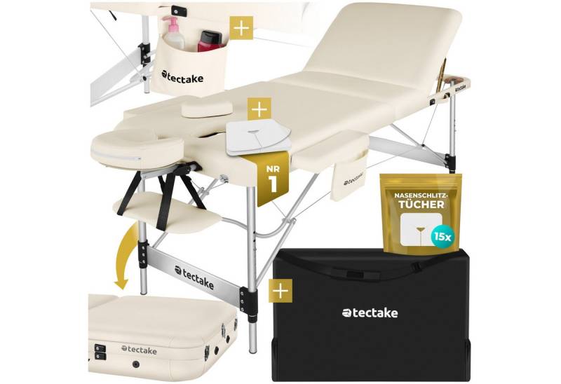 tectake Massageliege 3 Zonen Massageliege (Set, 1-St., mit Tragetasche), Breite 70 cm, Polsterung 5 cm von tectake