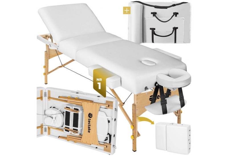 tectake Massageliege 3 Zonen Massageliege (Set, 1-St., mit Tragetasche), Breite 70 cm, Polsterung 7,5 cm von tectake